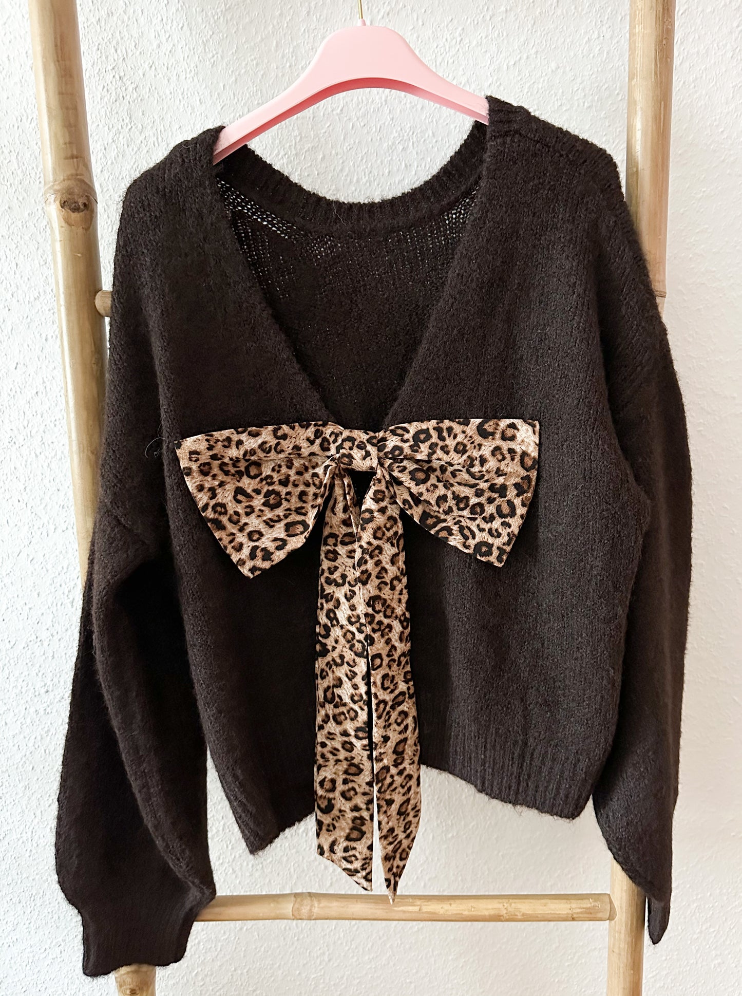 Strickpullover Schleife-Leo in 3 Farben super Stretch und weich