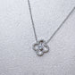 Halskette-Glücksklee Bling Gold&Silber