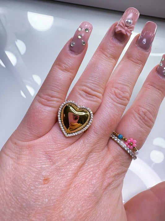 Ring Herz Strass
