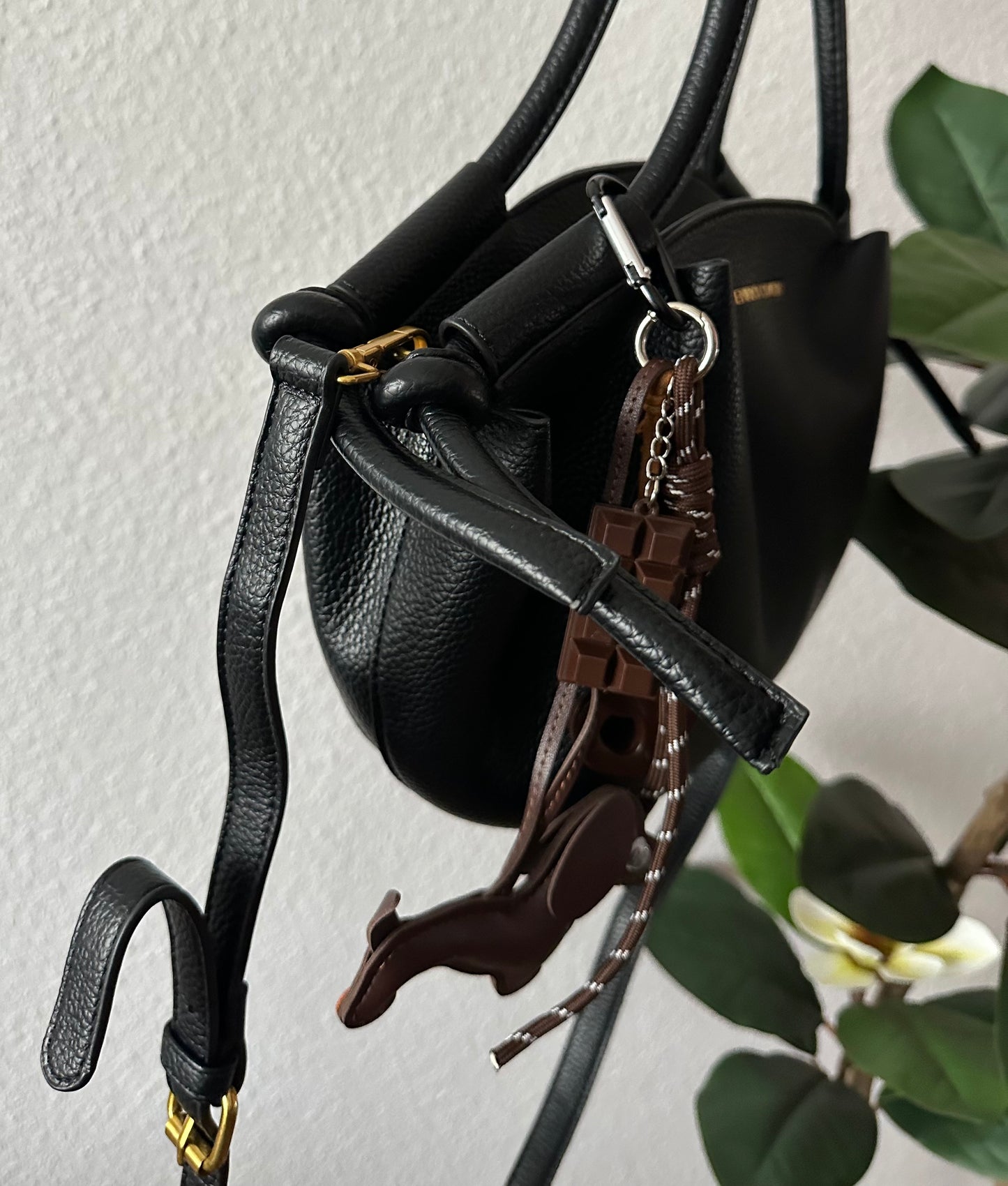 Handtasche Coveri mit Schlüsselanhänger und eine kleinen Tasche Kunstleder
