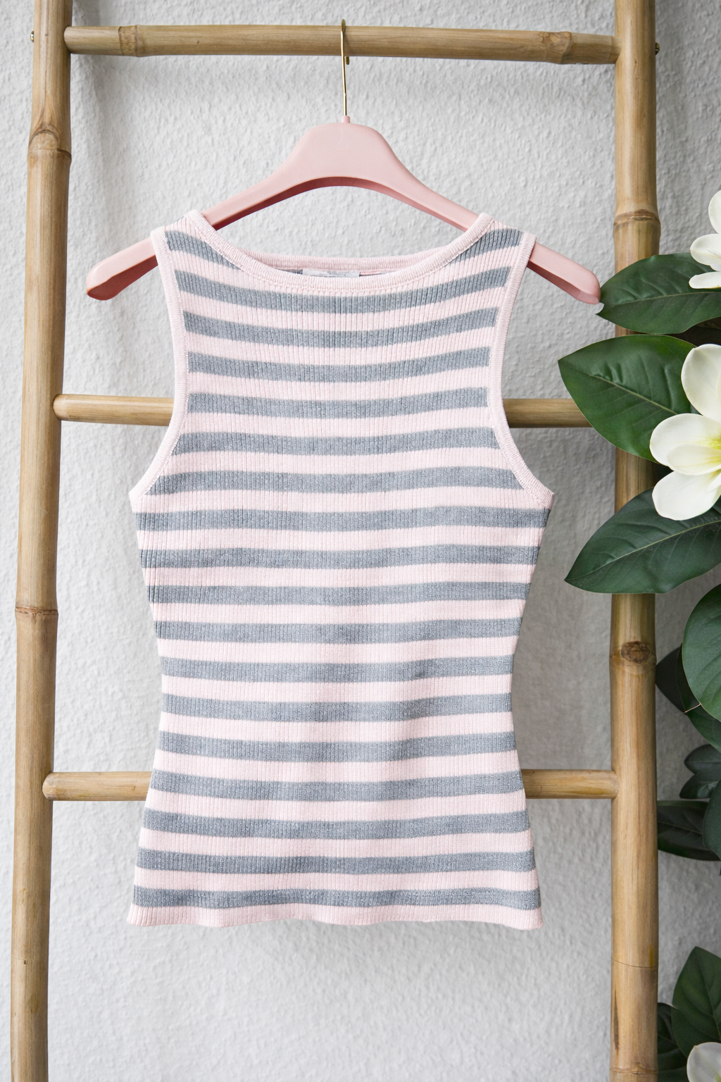 Top Amanda rosa/grau