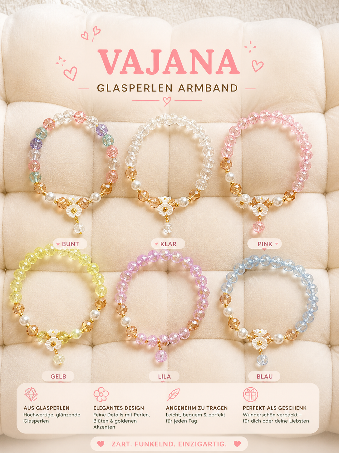 Armband Vajana 7 Farben