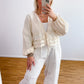 Musselin Bluse Boho Creme