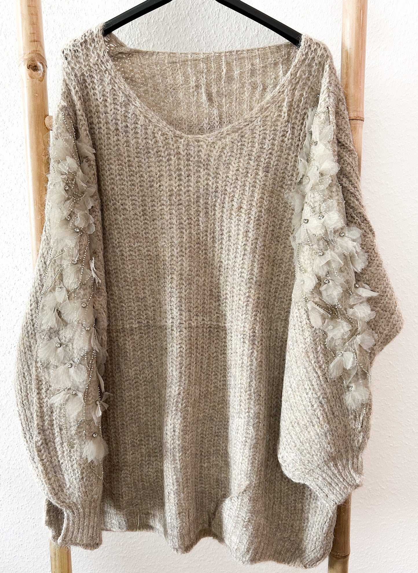 Strickpullover/Kleid Blumen Traum super weich und kuschelig in 4 Farben