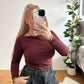 Langarm-Shirt Off Shoulder 4 Farben