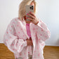 Musselin Bluse Blume in 4 Farben
