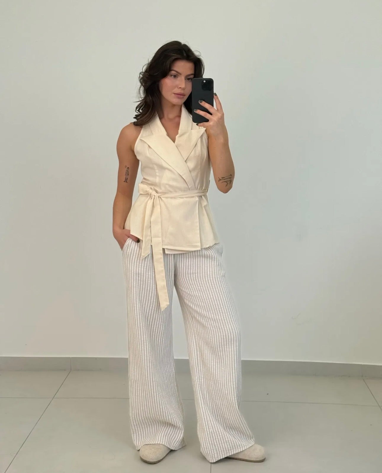 Hose Musselin Amanda in 6 Farben 110cm lang
