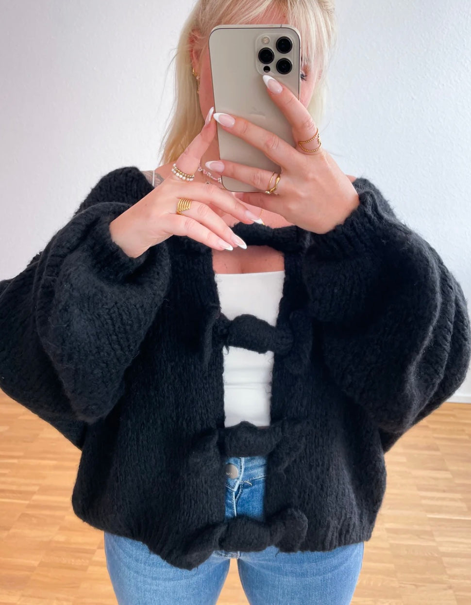 Strickpullover-Schleife super weich in 2 Farben