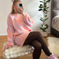 Zwei-Teiler Pastell Pullover mit Rock  in 3 Farben super weich und kuschelig