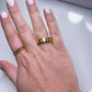 Ring Kreuz Bling Gold&Silber
