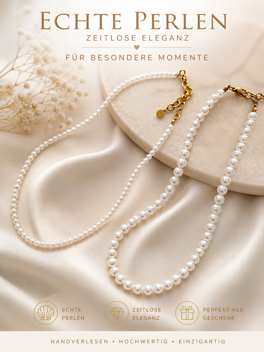 Halskette Pearl echte Perlen in 2 Modele