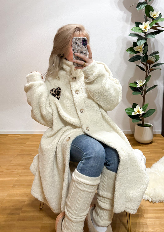 Cardigan/Jacke Teddy Leo Herz in 6 Farben Ultra soft