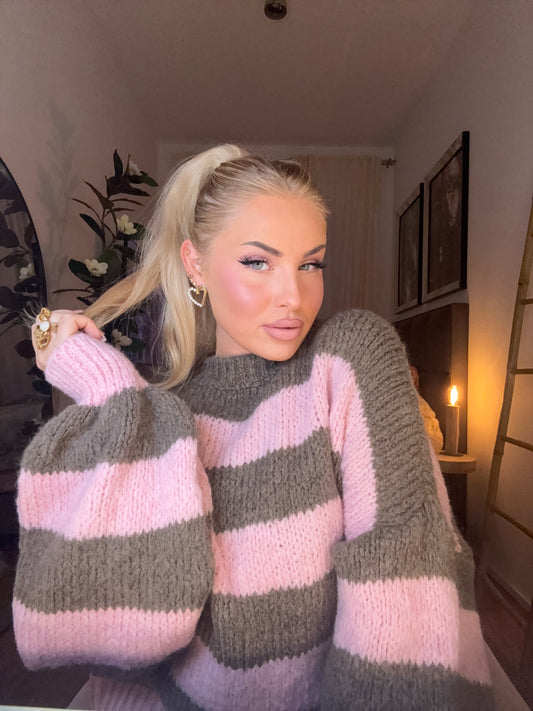 Strickpullover Lola Streifi in 2 Farben super weich und kuschelig