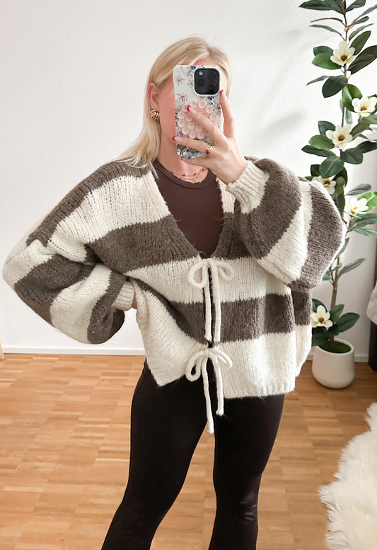 Strickpullover Streifi in 2 Farben super Woche und kuschelig