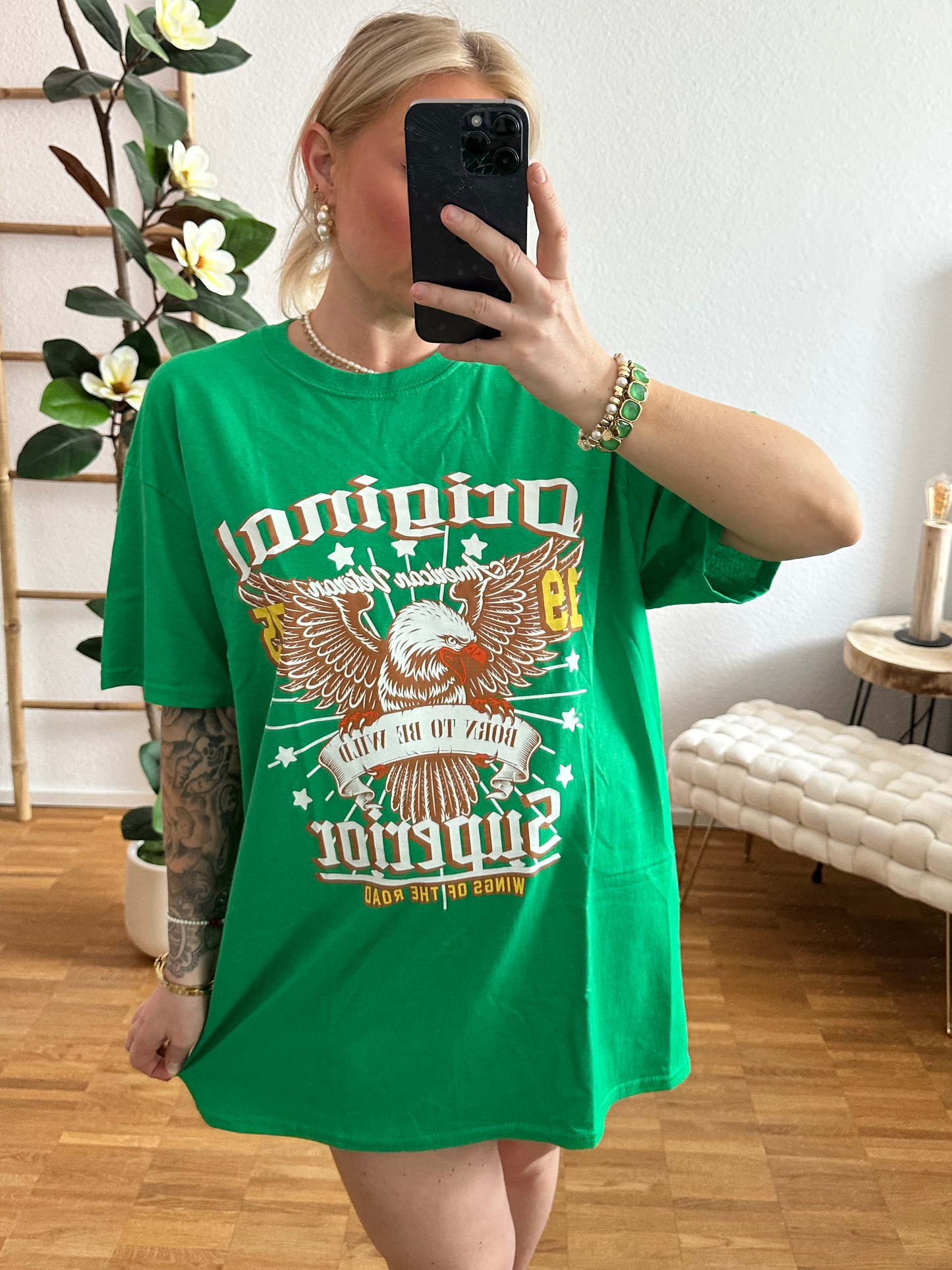T-Shirt Adler Grün