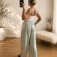 Stoffhose Satin Mint extra kurz