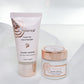 Hand Care 3er Set Rose Handcreme Hand Scrub Nagelfeile mit Rice Milk