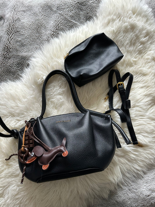 Handtasche Coveri mit Schlüsselanhänger und eine kleinen Tasche Kunstleder