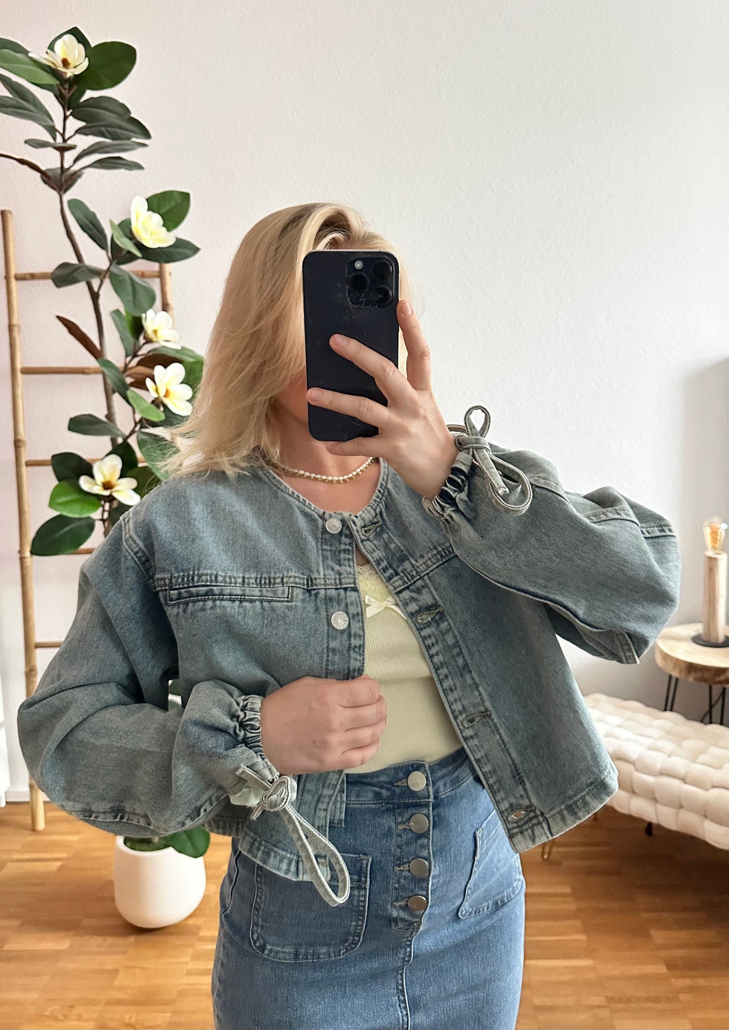 Jeansjacke Schleife Basic
