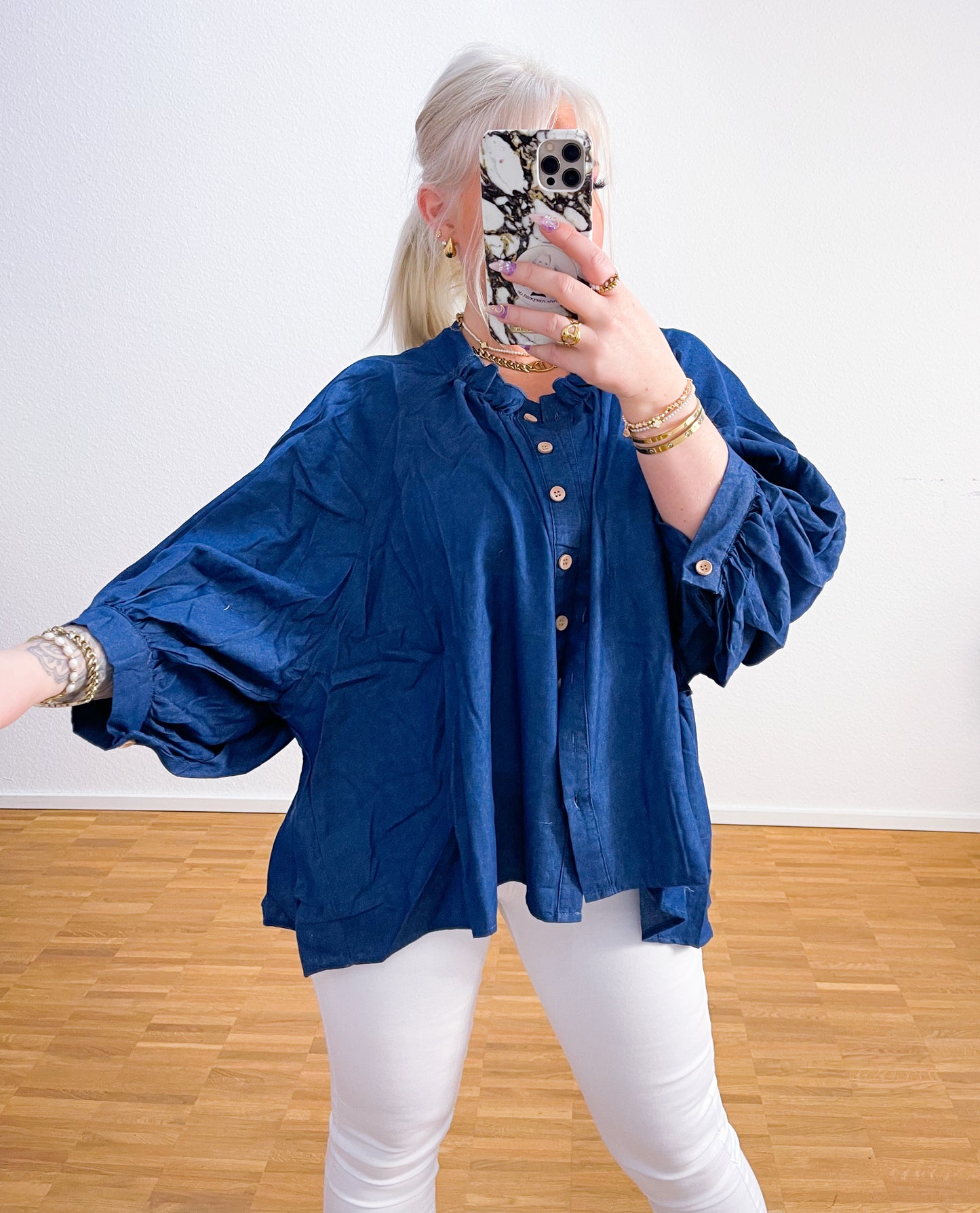 Jeansbluse Barock 2 Farben