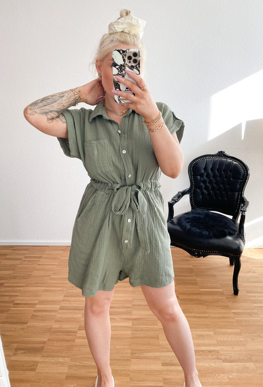 Overall-Bluse