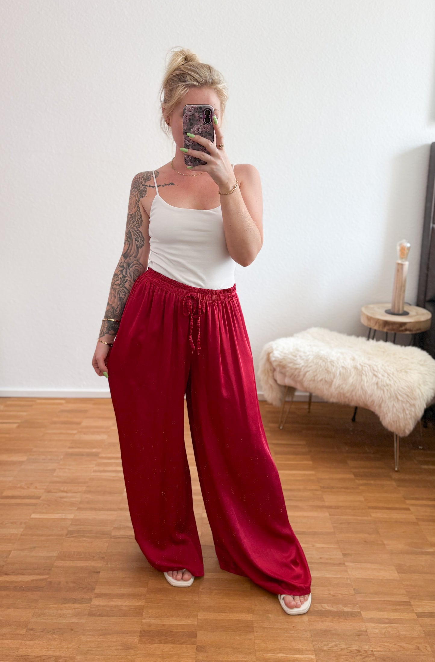 Stoffhose Seide in 4 Farben