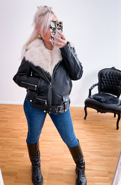 Lederjacke 2 in 1 Paris