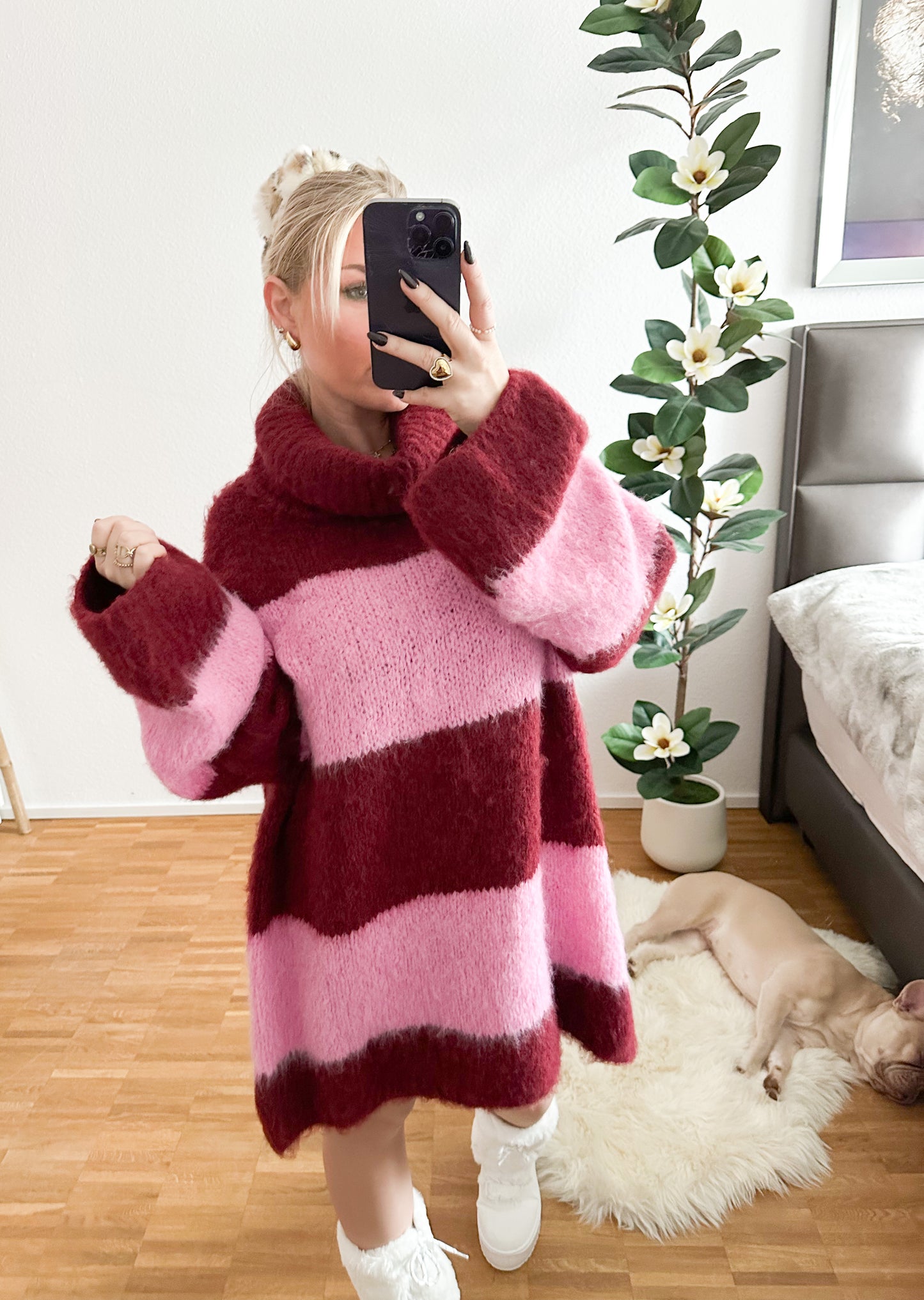 Strickkleid Zuckerwatte in 4 Farben