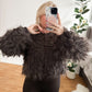 Strickjacke Flauschig in Schoko braun super weich