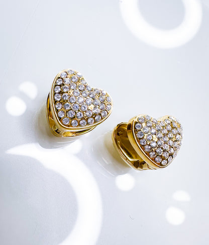 Ohrringe Herz klein mit Zircon Stein