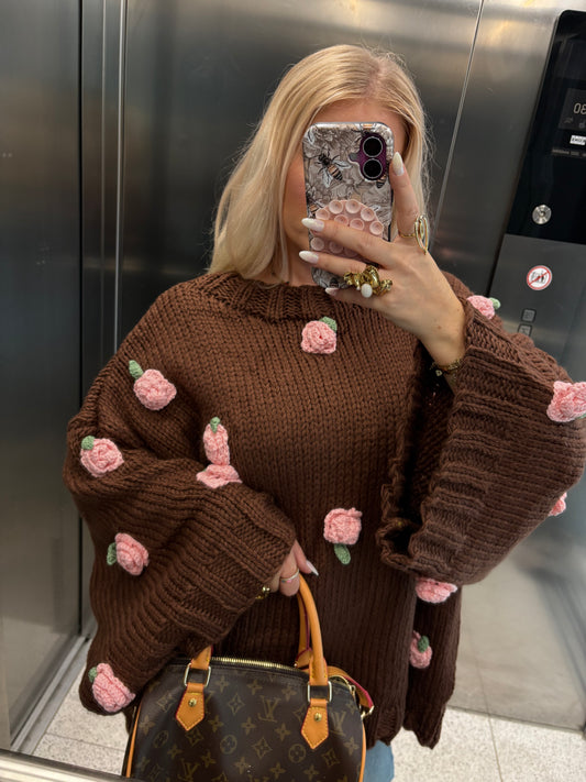 Pullover ROSE 2 Farben Handmade