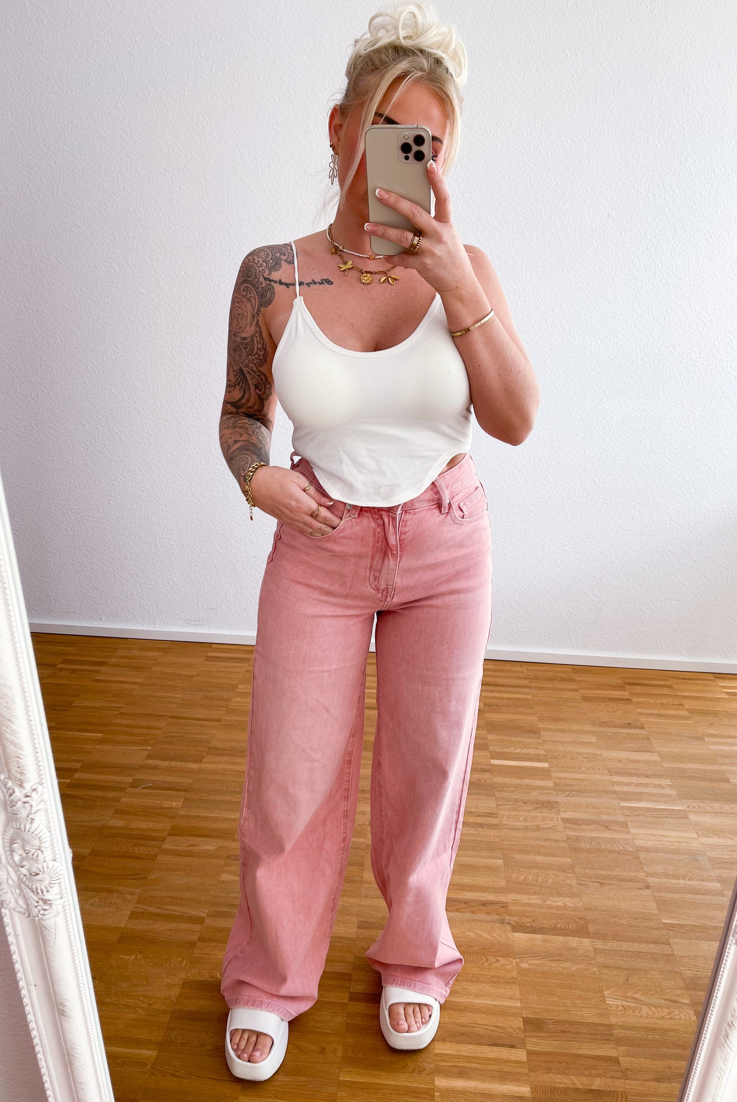 Jeanshose Bag Rosa