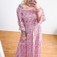 Kleid-Rose 100% Viscose