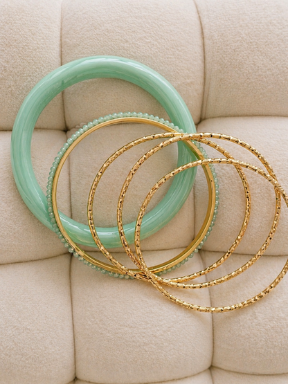 Armreif  5er Set  Edelstahl in 3 Farben