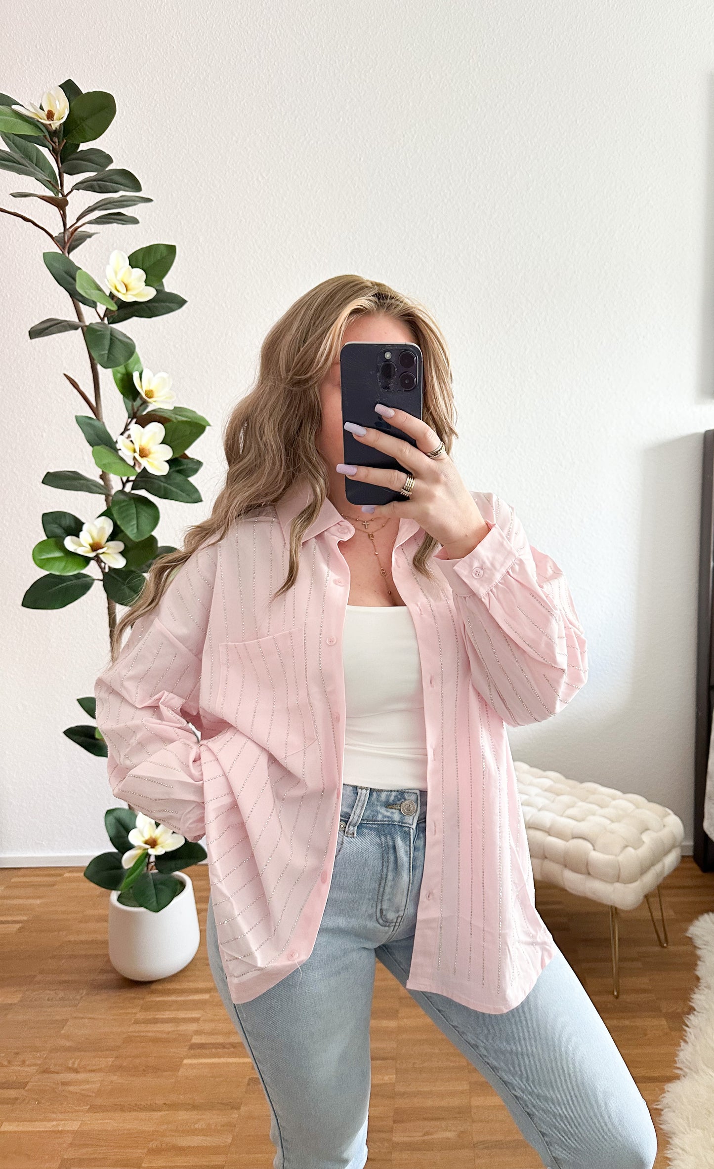 Bluse Chic Strass in 4 Farben