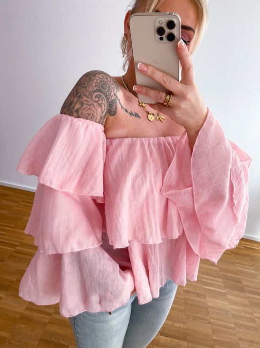Bluse Off Shoulder Watte