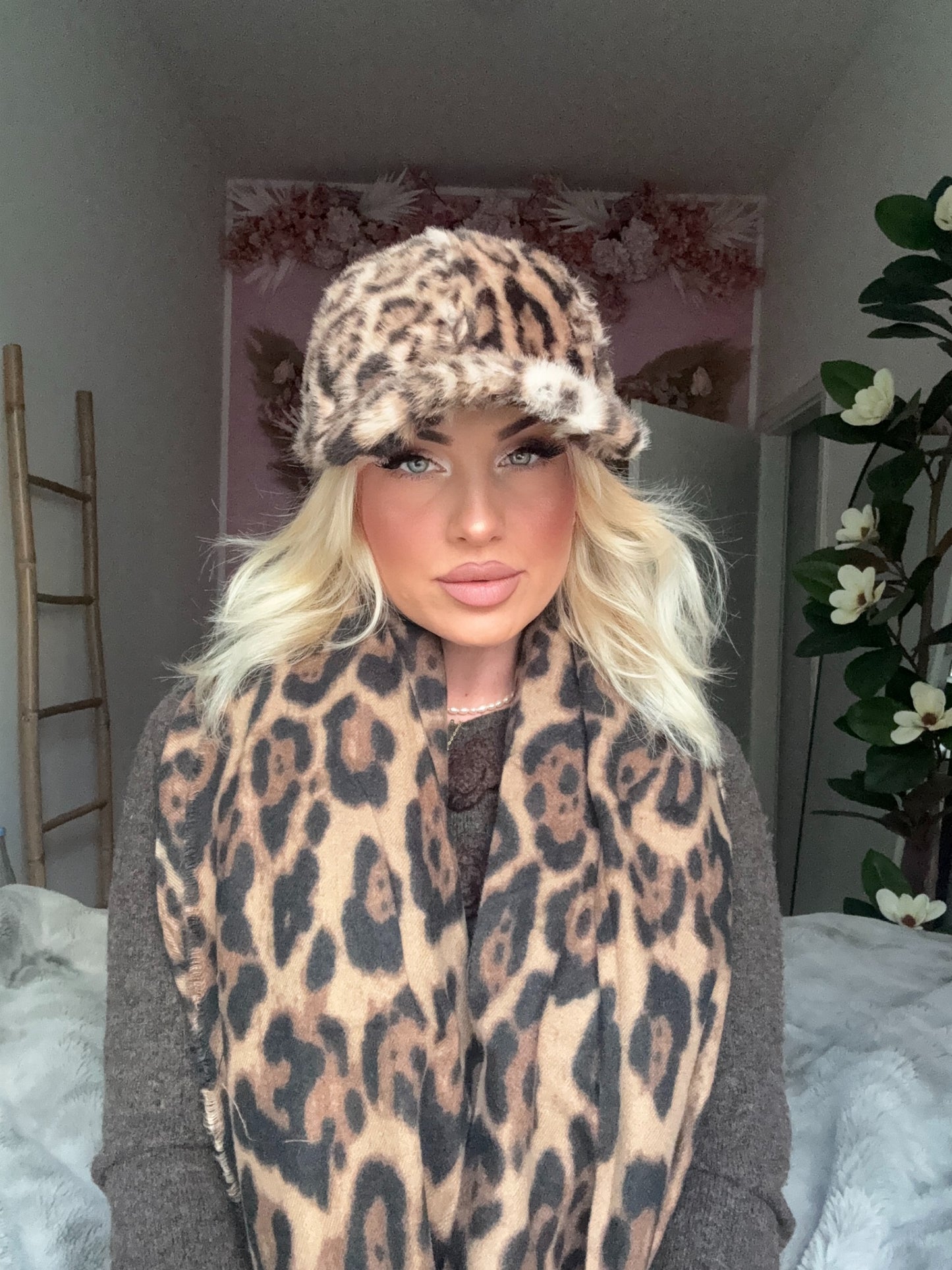 Schal-Leo-Muster super weich Viskose