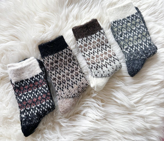 Socken Alpaca-Wool 30% Ultra Soft Warm in 4 Farben