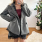 Blazer Spitze grau mit Strass