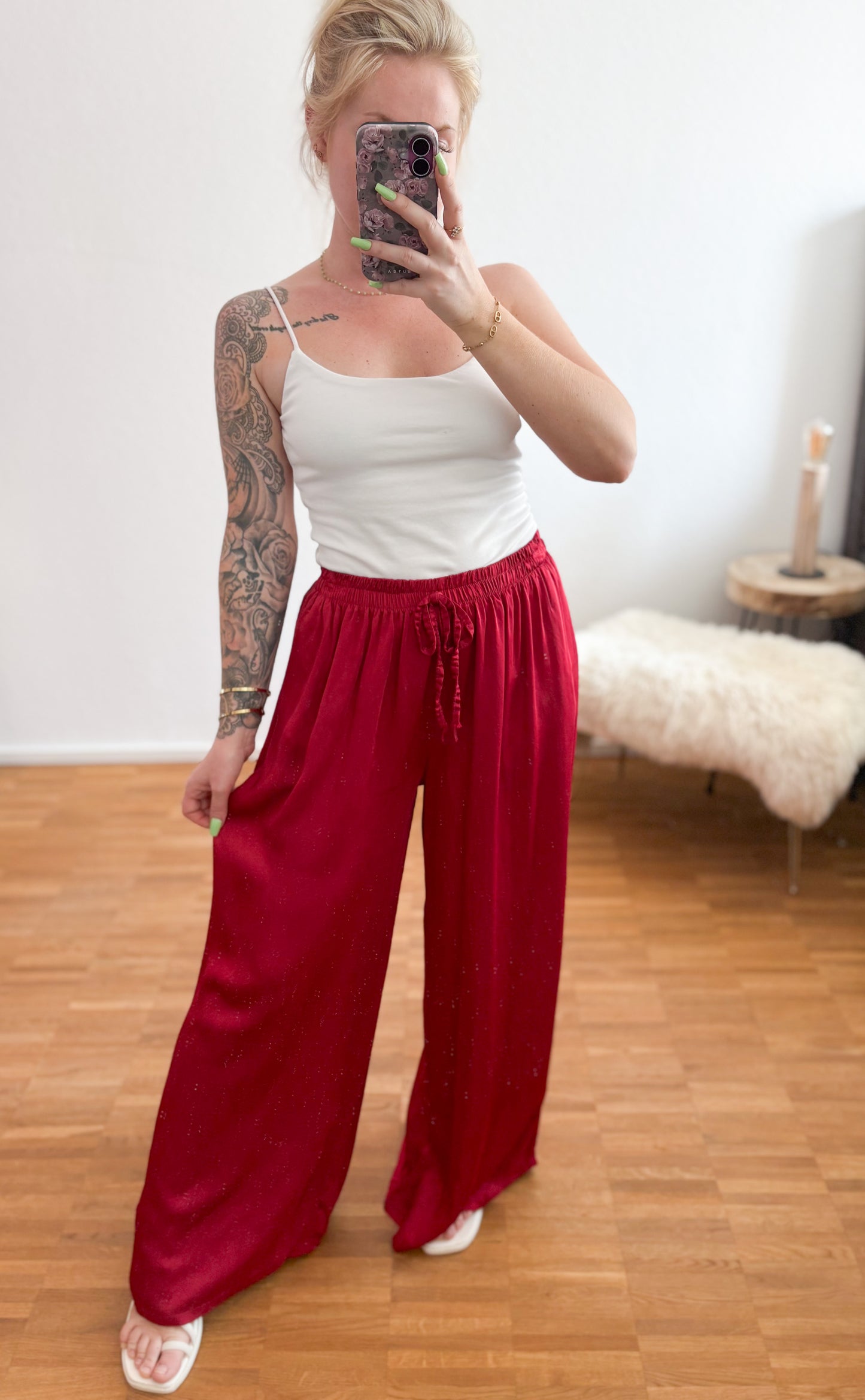 Stoffhose Seide in 4 Farben
