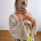 Strickjacke Boho Creme