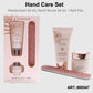 Hand Care 3er Set Rose Handcreme Hand Scrub Nagelfeile mit Rice Milk