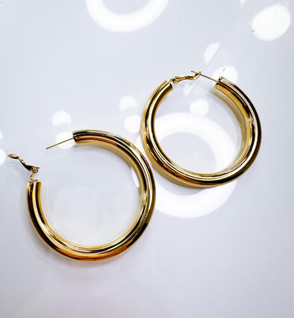 Creolen groß 14k Gold