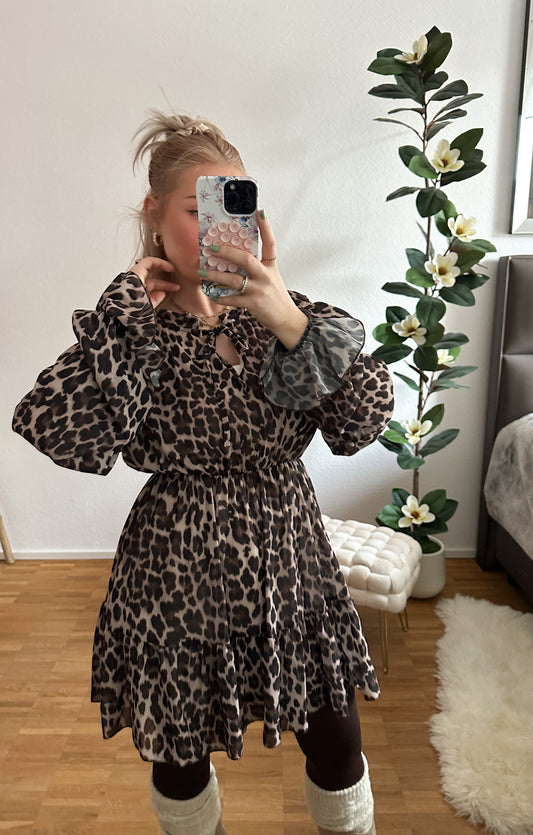 Kleid Leo in zwei Farben mit Gummibung