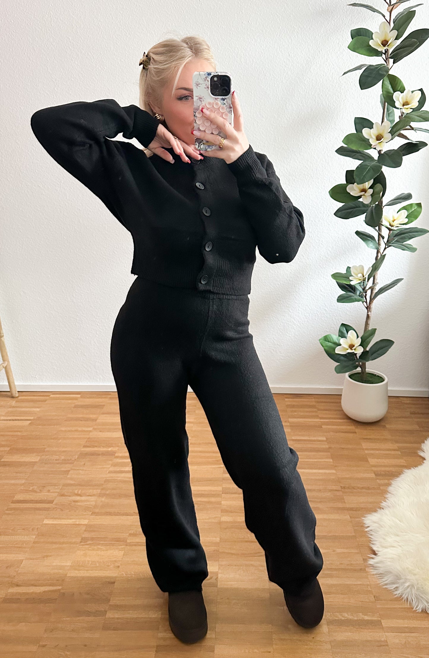 Zwei-Teiler Hose mit Jacke in 3 Farben super elastisch und weich