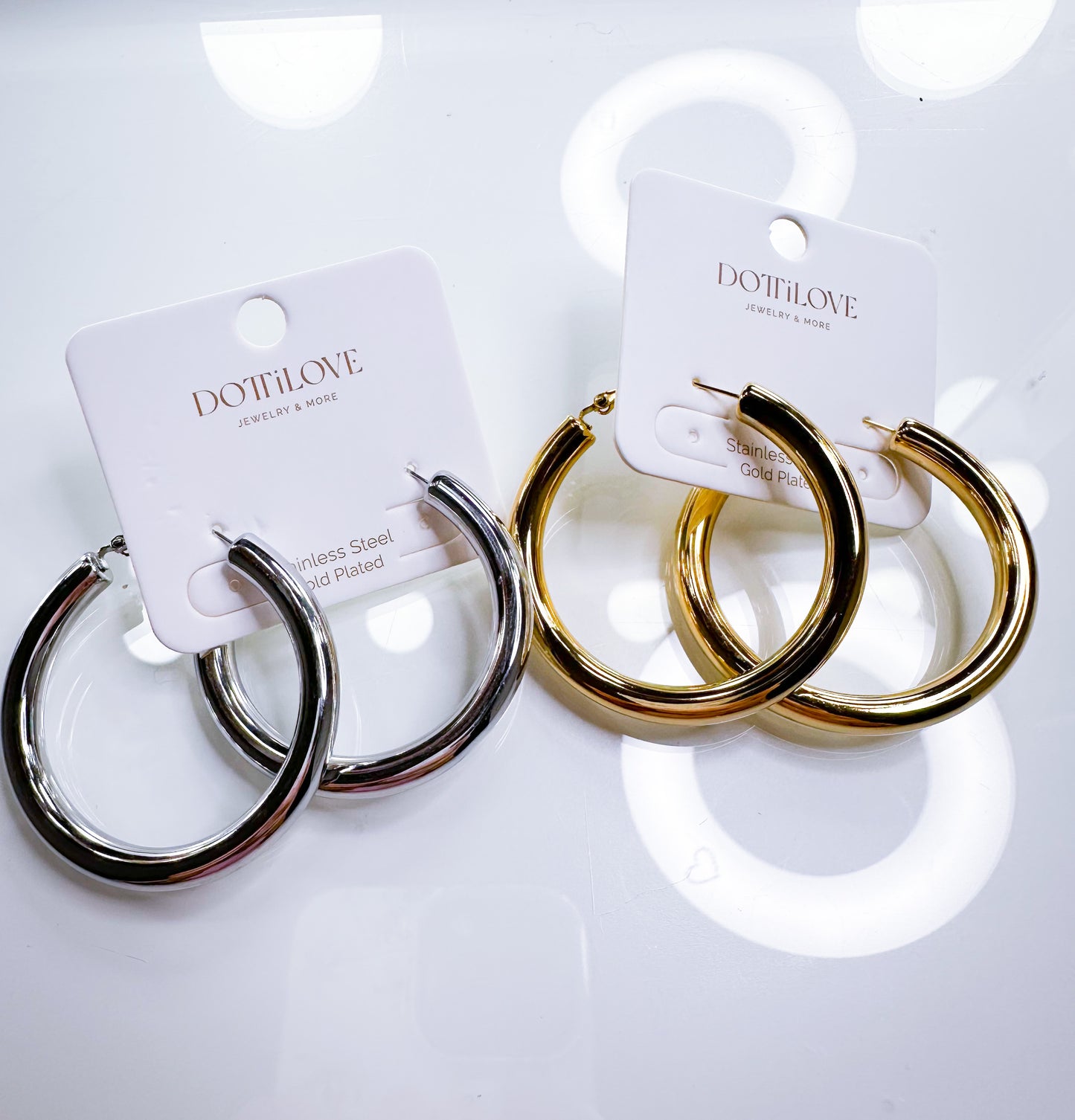 Creolen groß 14k Gold