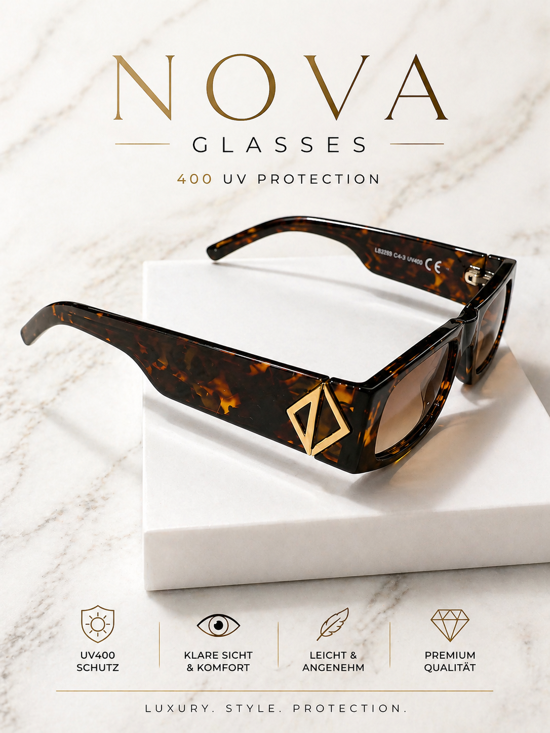 Sonnenbrille Nova Glasses UV 400 Protection 7 Farben