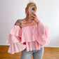 Bluse Off Shoulder Watte