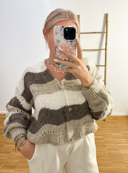 Strickjacke bunt Herz 3 Farben