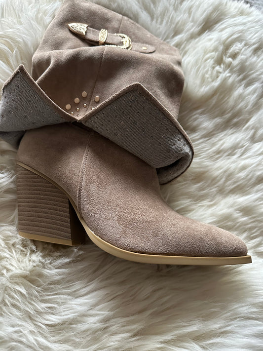 Wildleder Stiefeletten Western-Boot